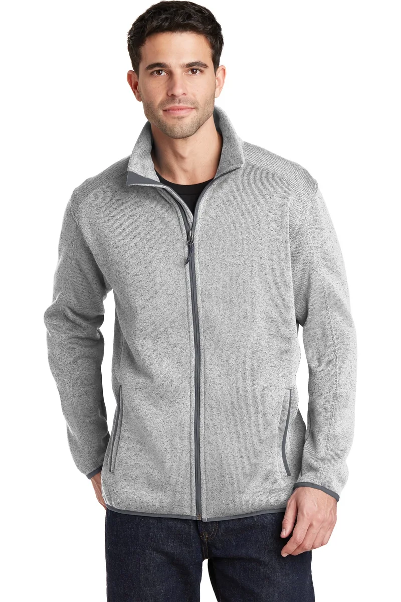 Port Authority® Sweater Fleece Jacket.