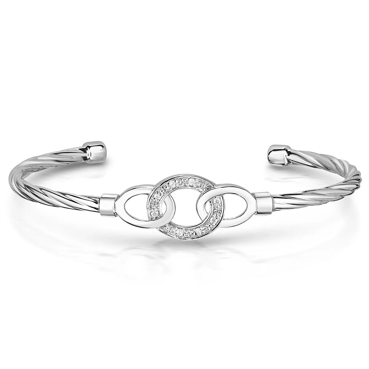 Jilco Inc Diamond Cable Link Bracelet