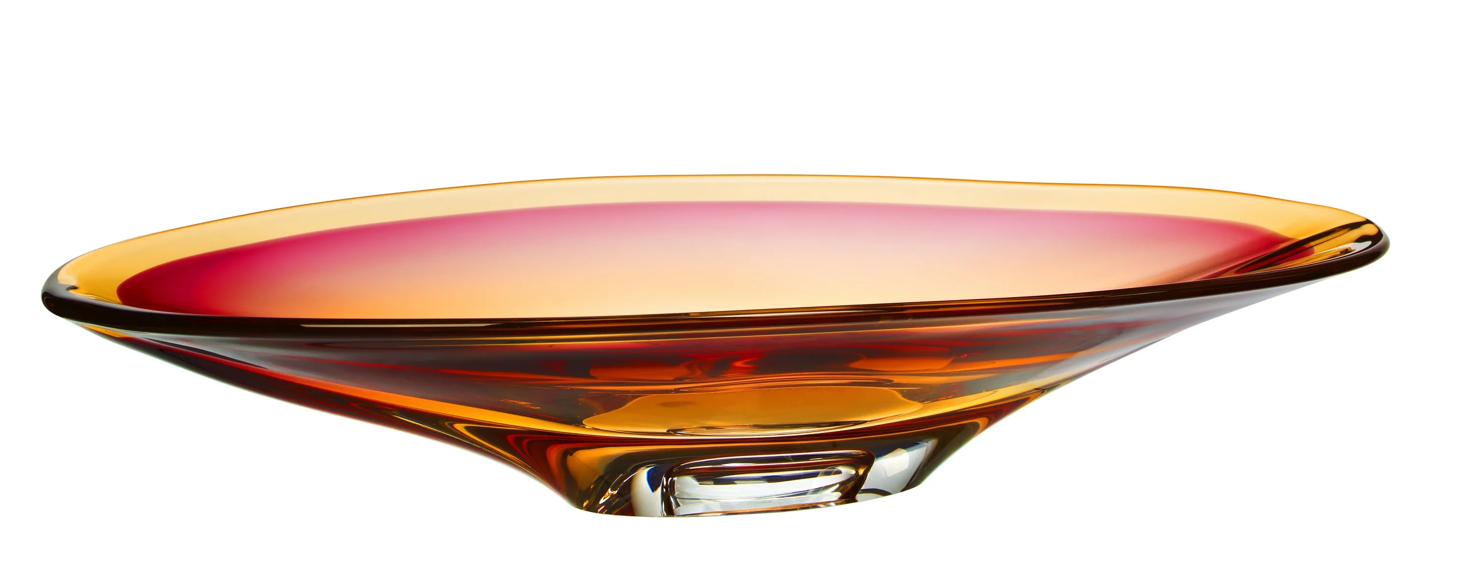 Kosta Boda Vision Dish Amber