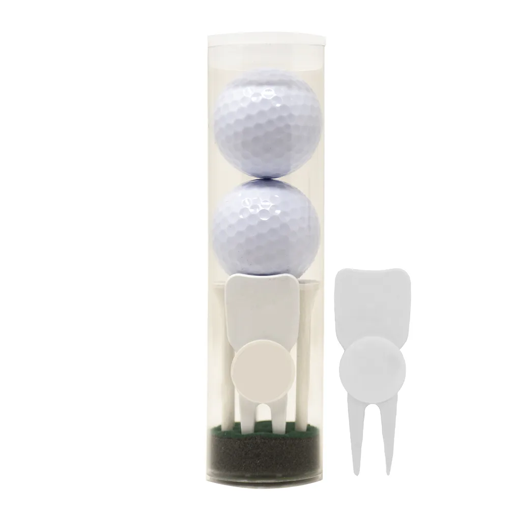 Golf Ball Tube with Divot Tool & Tees view 2