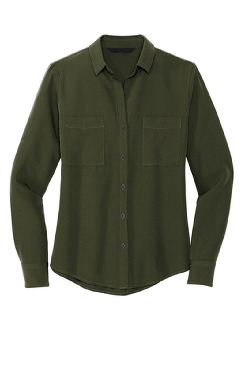 Mercer+Mettle® Women's Stretch Crepe Long Sleeve Camp