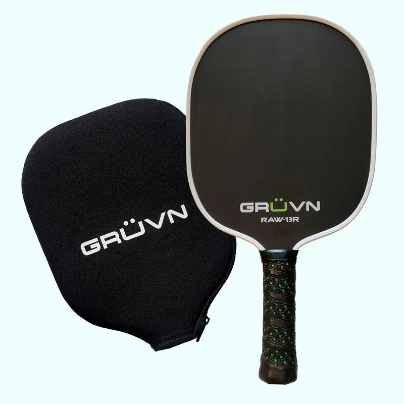GRUVN Raw-13R Pickleball Paddle Size 15.55'' - Black/White