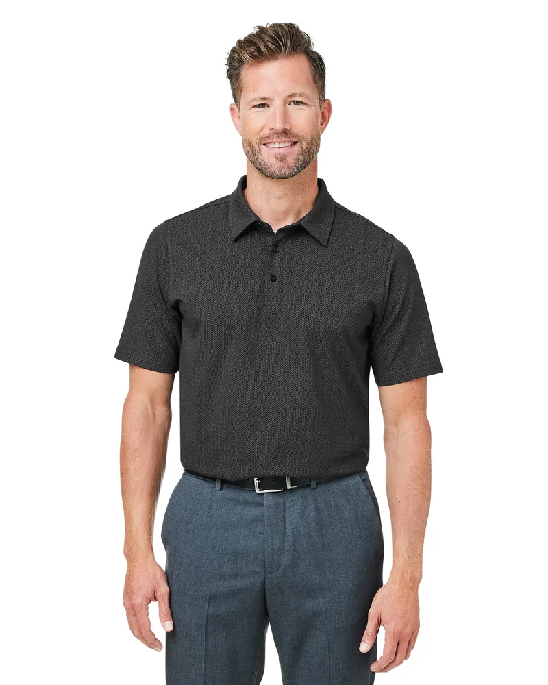 Devon and Jones® Men's Crownlux Performance® Geo Short Sleeve Polo Shirt