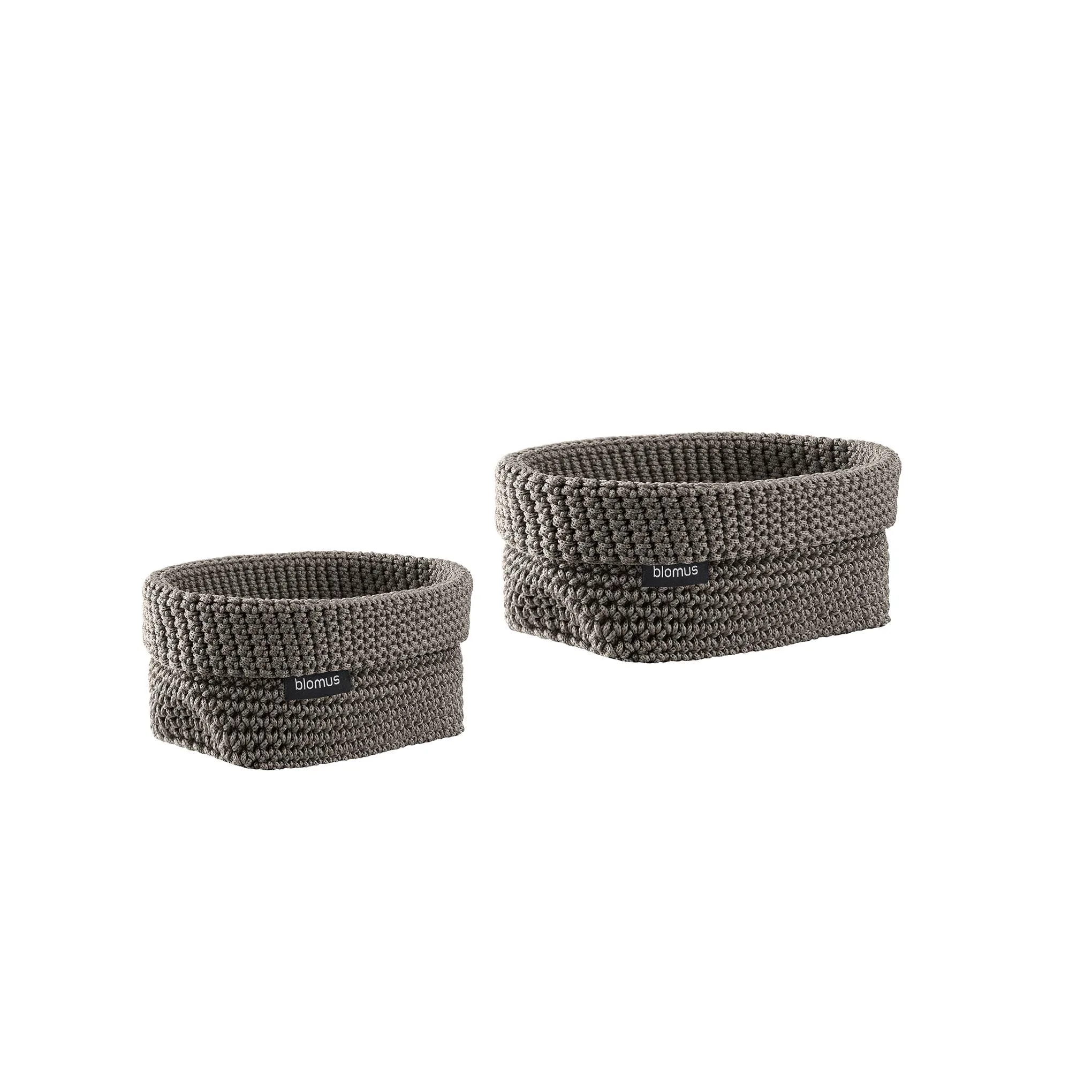 Blomus Tela Crochet Basket Set - Fungi White