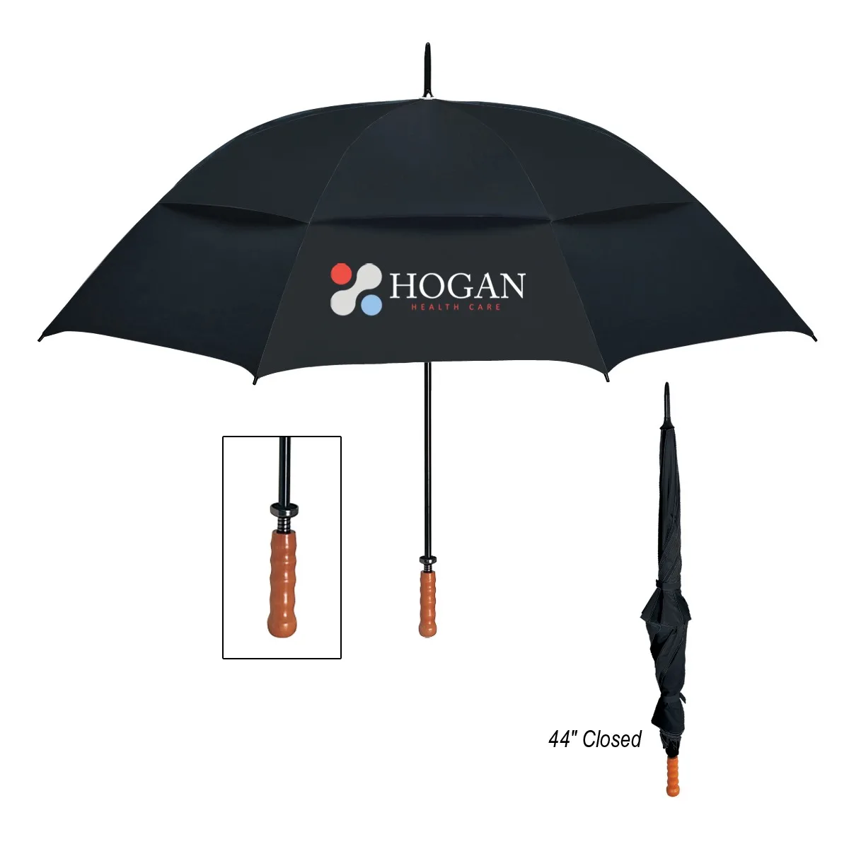 68" Arc Windproof Vented Umbrella view 2