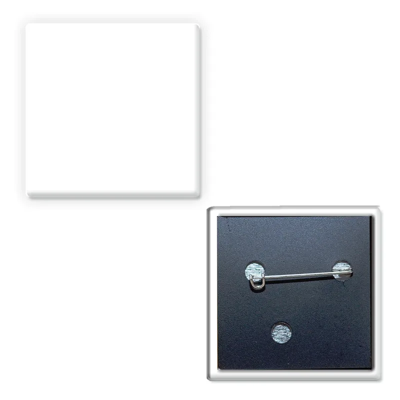 Square Button w/ Pin view 2