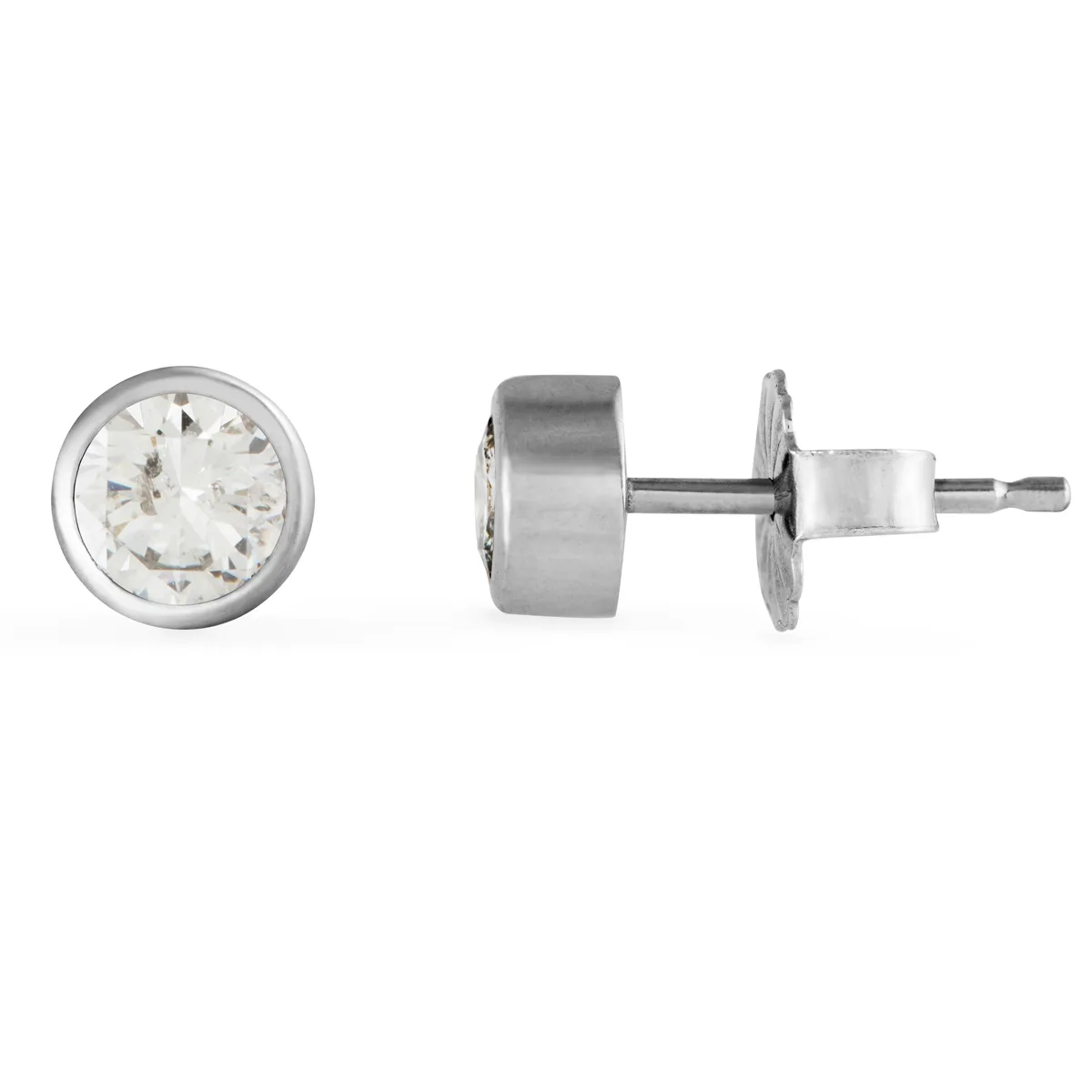 Jilco Inc Diamond Bezel Earrings - .40twt