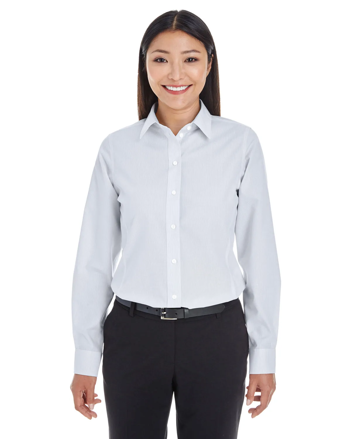 Devon and Jones Ladies' Crown Collection® Striped Woven Shirt view 4