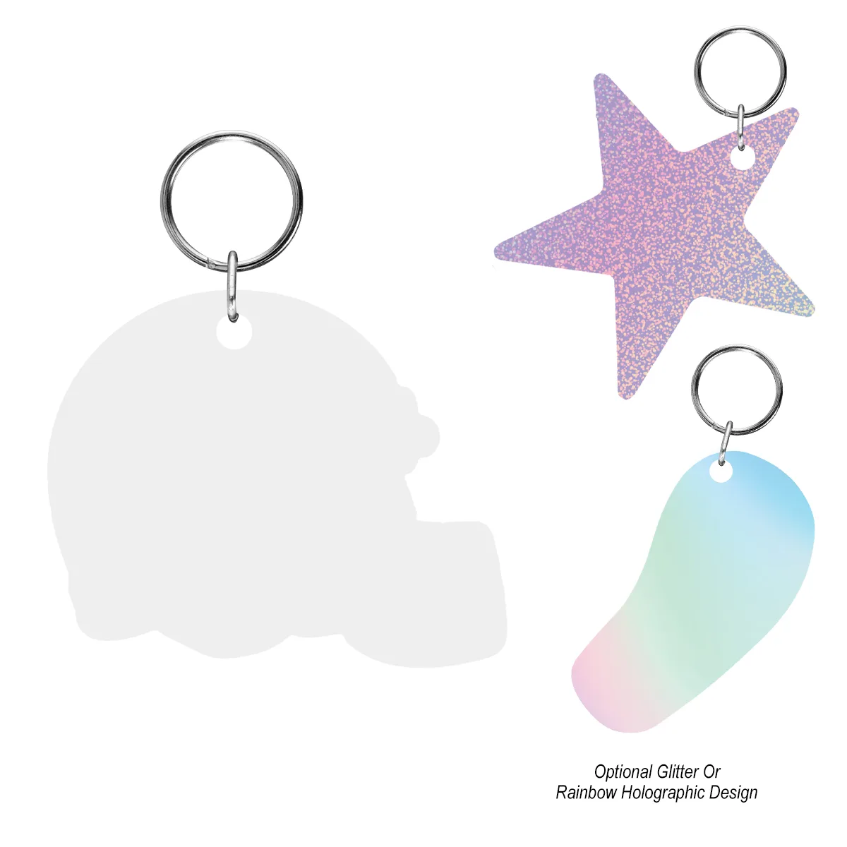 Acrylic Key Tag - Custom Shape 6" view 3