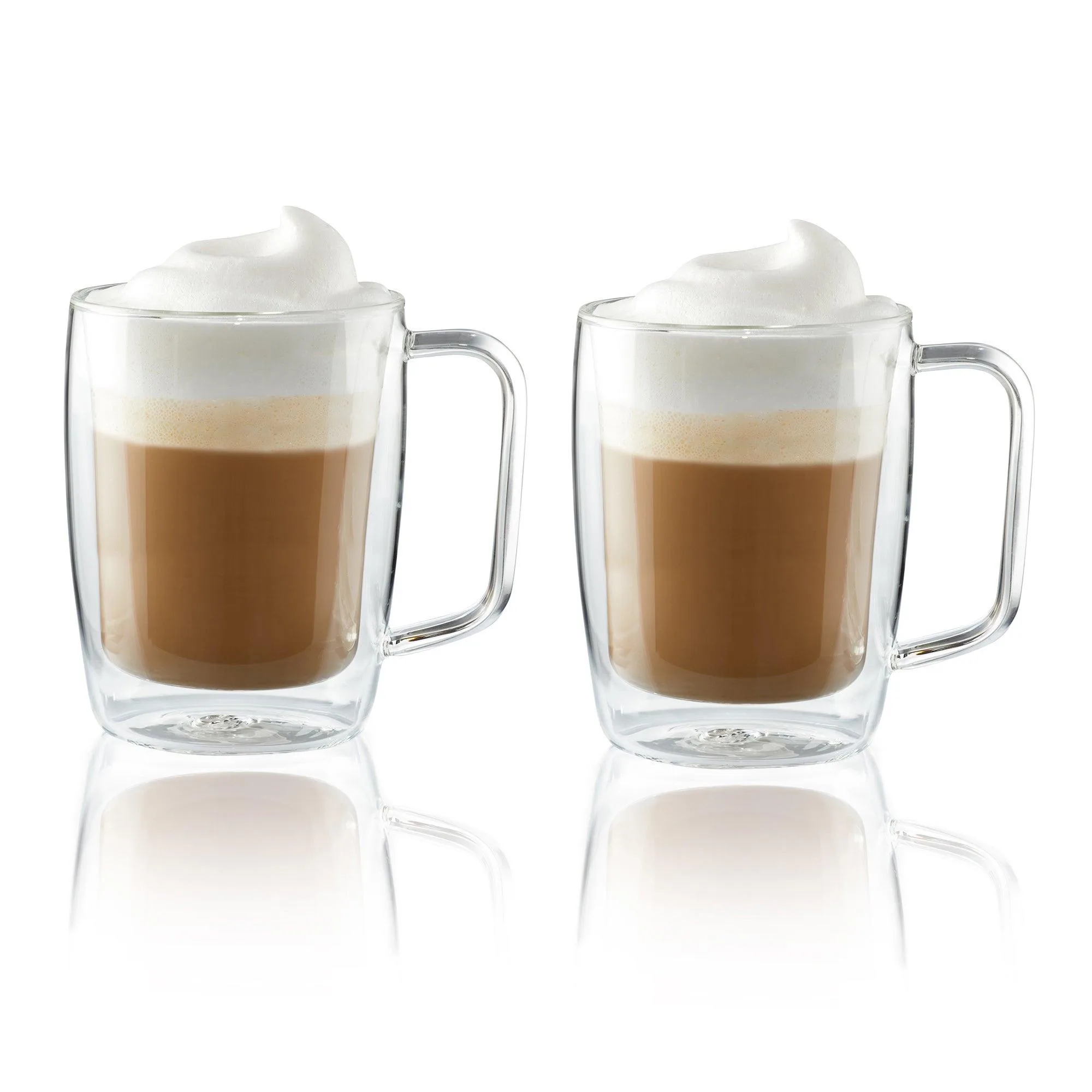 Henckels 2 Piece Cafe Roma Double Wall 15 Oz. Glass Latte Mug Set