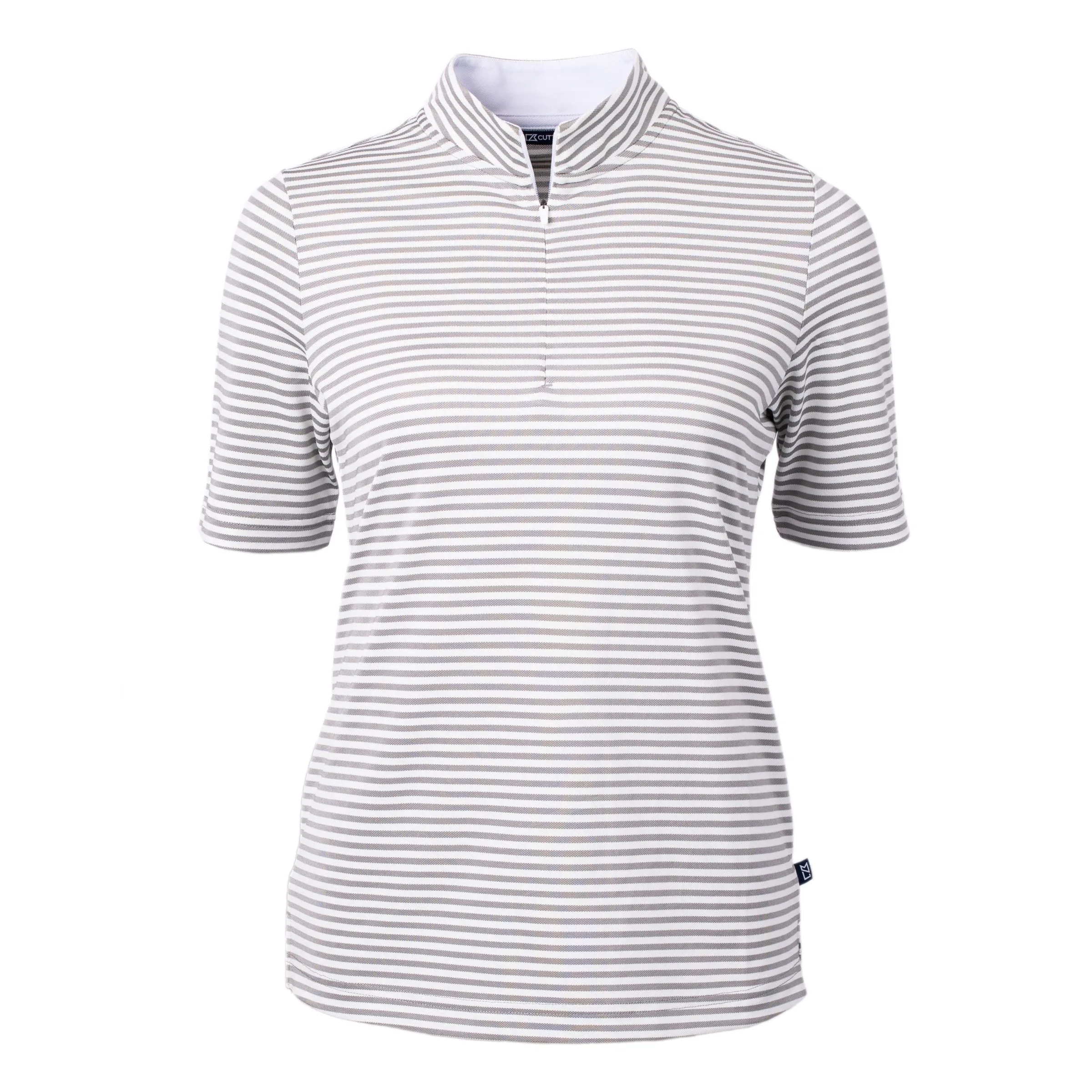 Cutter & Buck Virtue Eco Pique Stripe Recycled Womens Top view 4