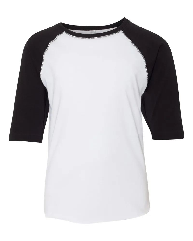 LAT Youth Baseball Fine Jersey Three-Quarter Sleeve Tee view 4