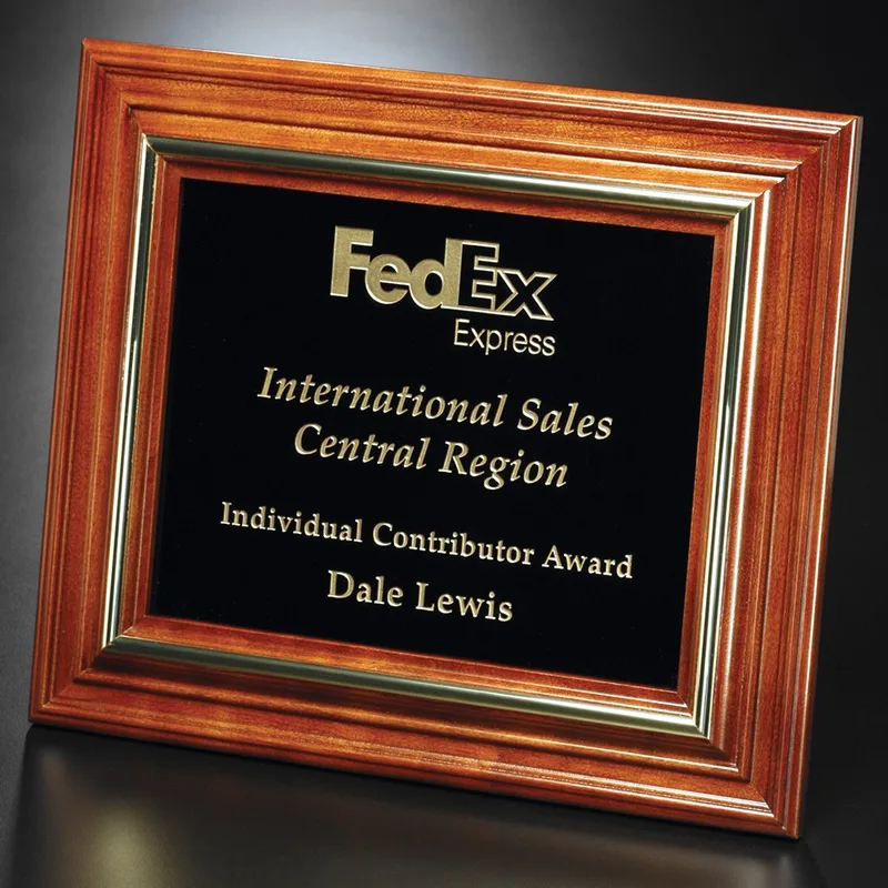 Americana Plaque with Black Glass 11-3/4" x 9-3/4"