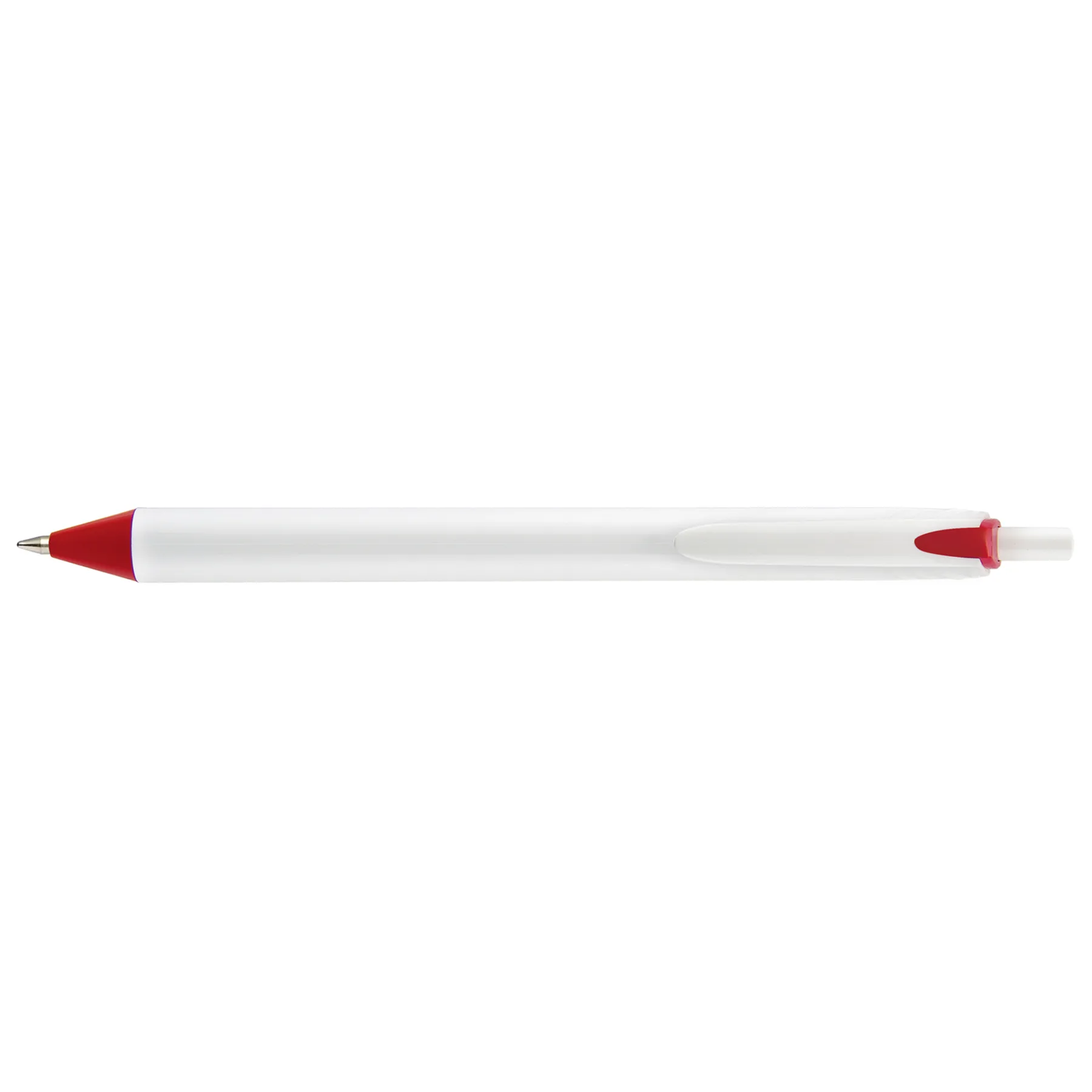 White/Red Blank Front View
