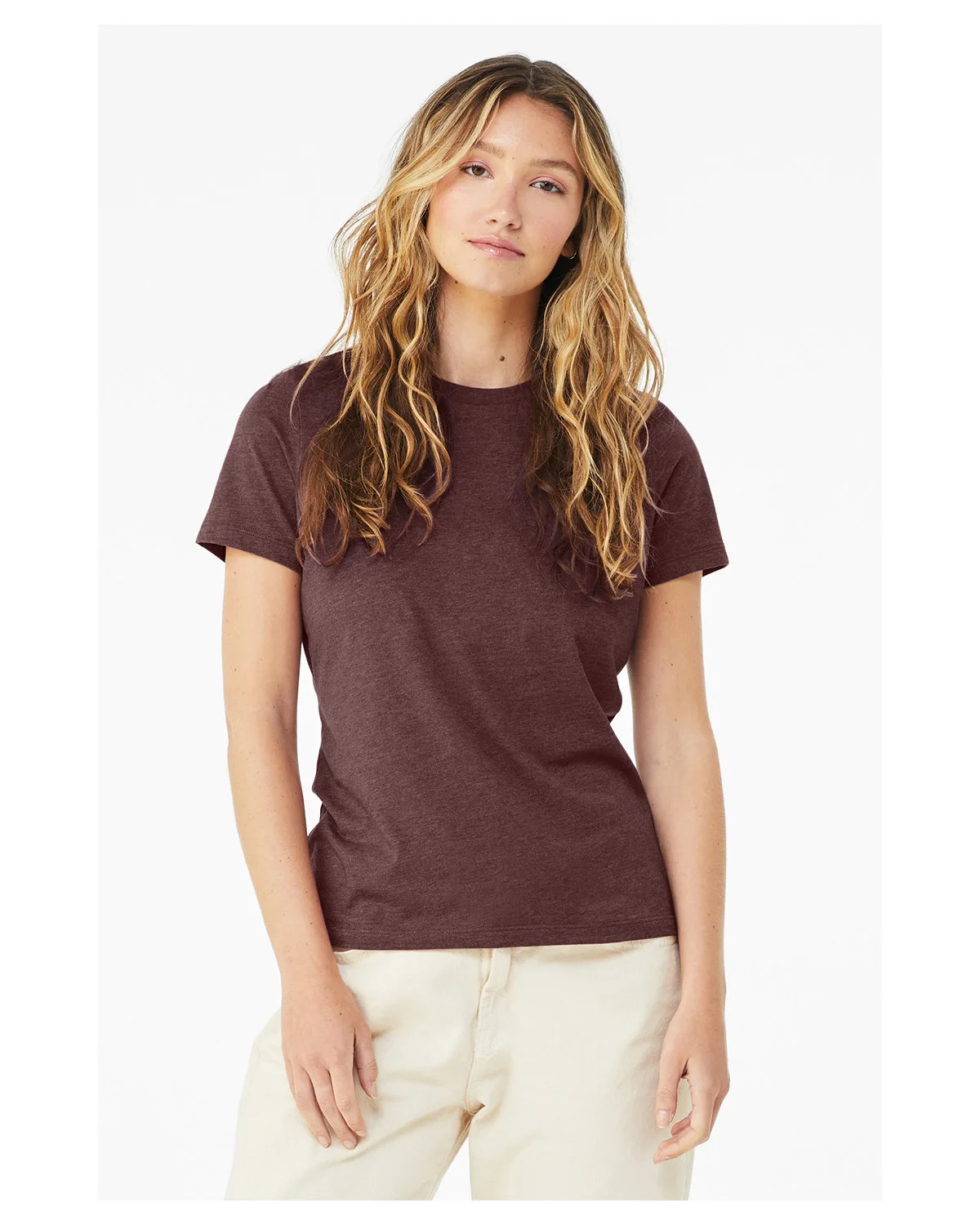 BELLA+CANVAS Ladies' Relaxed Heather CVC Short-Sleeve T-Shirt view 6
