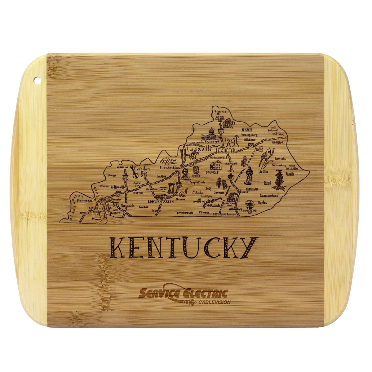 A Slice of Life Kentucky Serving & Cutting Board