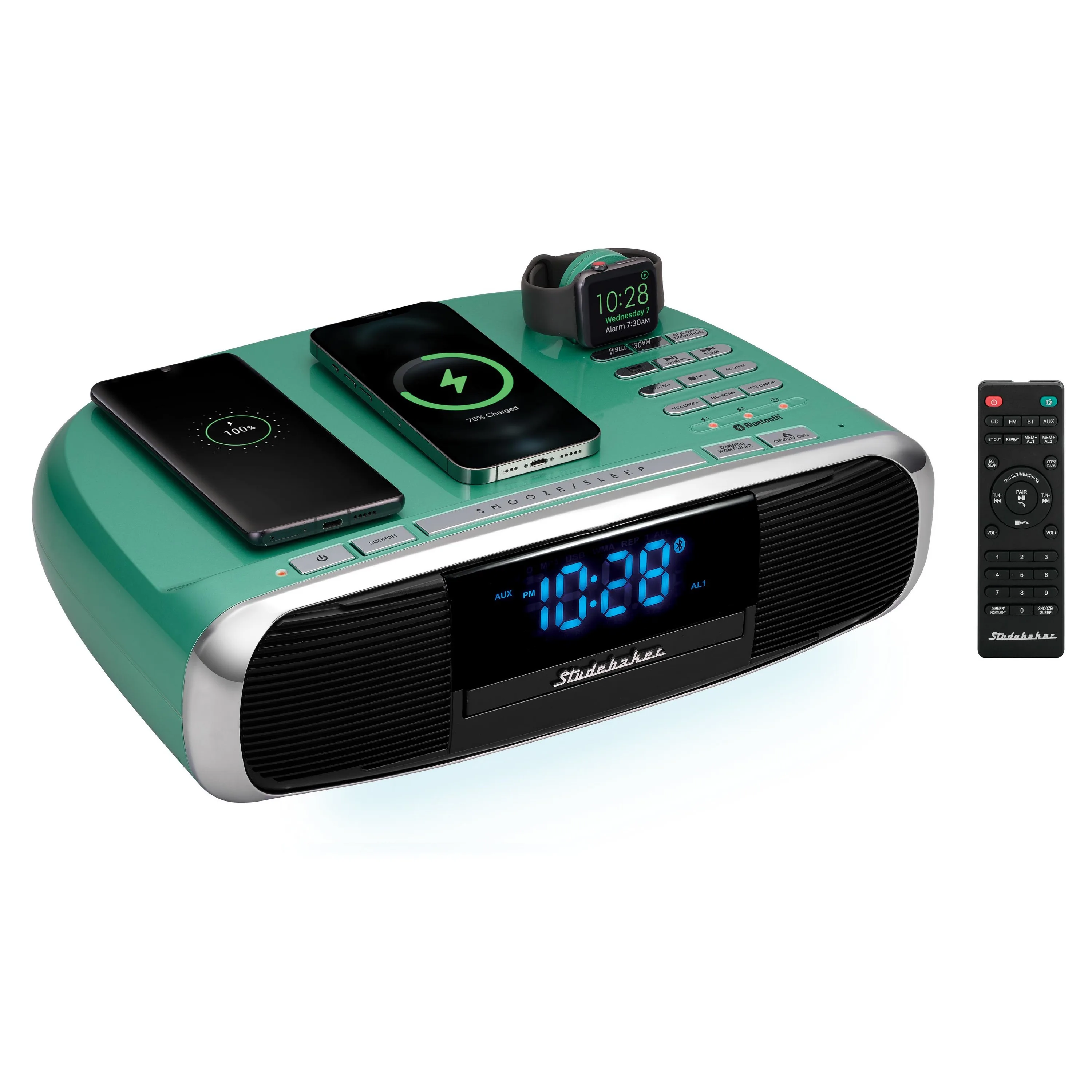 Studebaker Workplace Station - 15W Qi Power Transmission Pad - Teal Blue