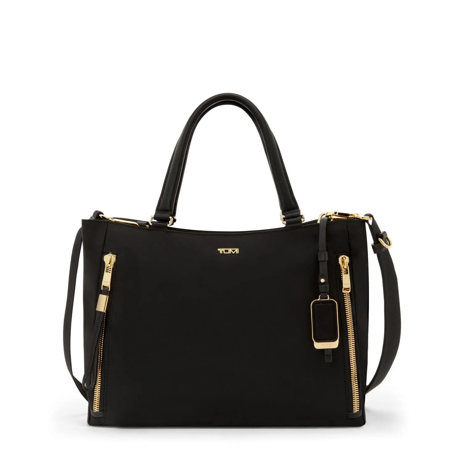 Tumi Voyageur Valetta Medium Tote- Black/Gold