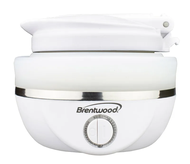 0.8 Qt White Dual Voltage Travel Kettle