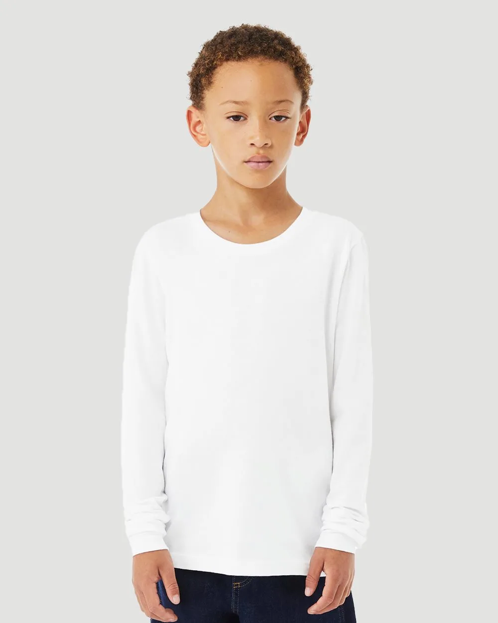 Bella+Canvas® Youth Heather CVC Long Sleeve T-Shirt view 2