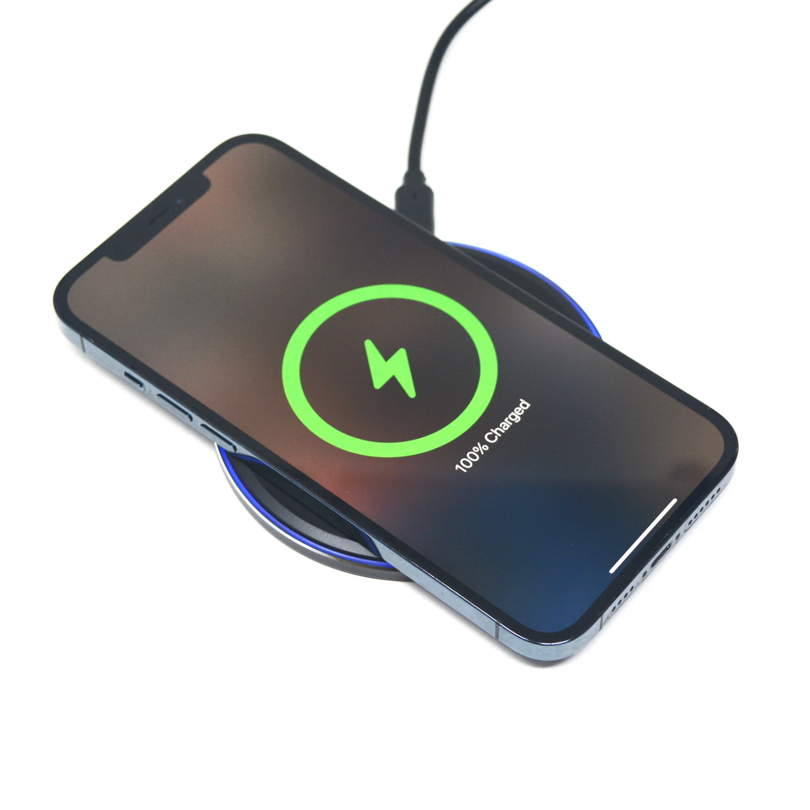 Orbit LED - 15W Aluminum Wireless Charger with LED Display view 3