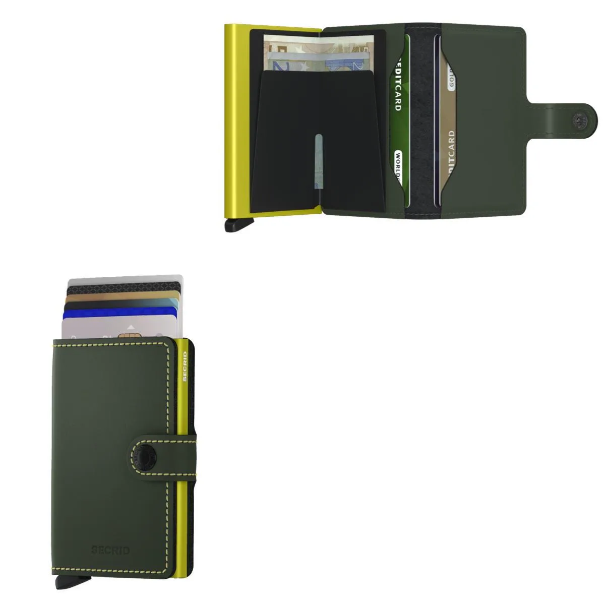Secrid Miniwallet Matte Leather - Green Lime