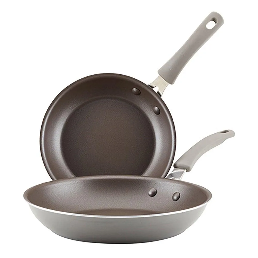 Rachael Ray Cook + Create Twin Pack 9.5" & 11.75" Nonstick Gray Fry Pans