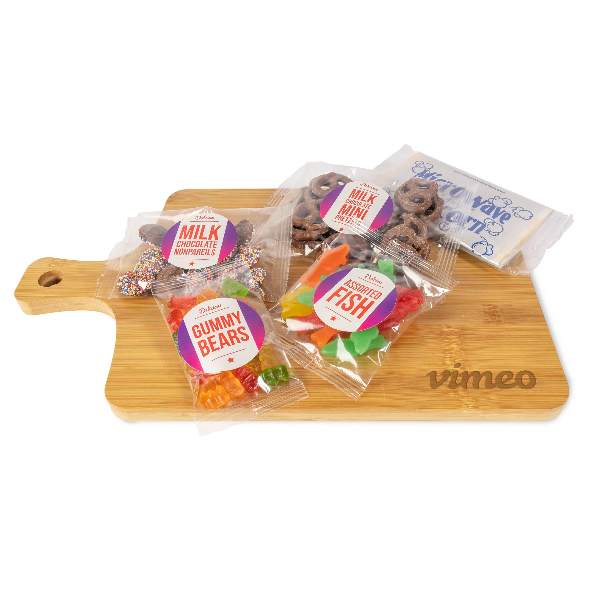 Movie Night Bamboo Wood Charcuterie Cutting Board view 3