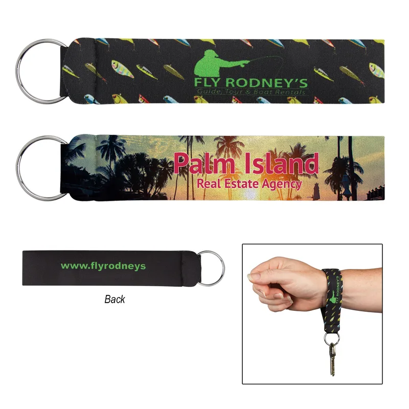 Neoprene Wristband With Key Ring view 2