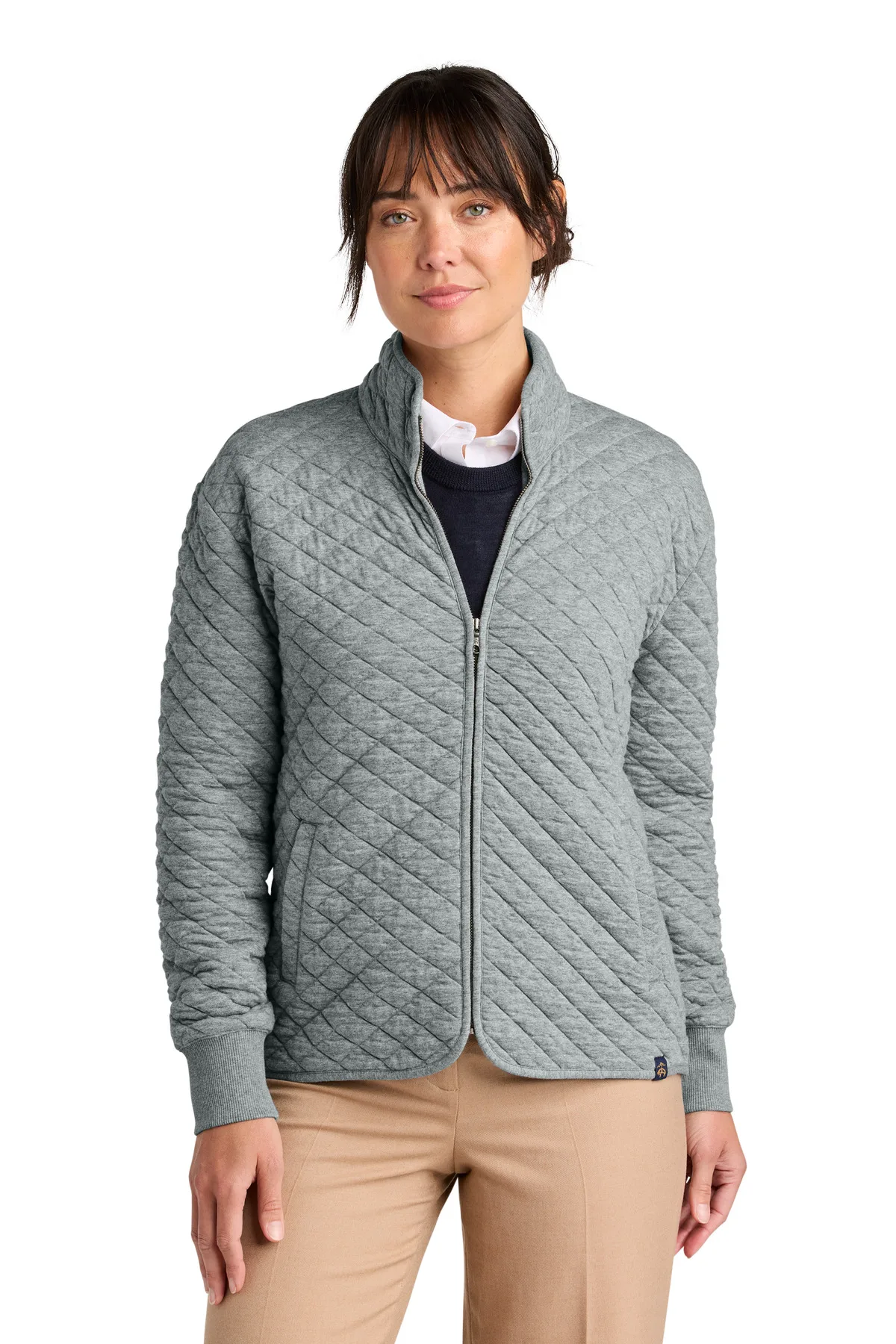 Brooks Brothers® Women's Diamond Quilt Full-Zip view 2