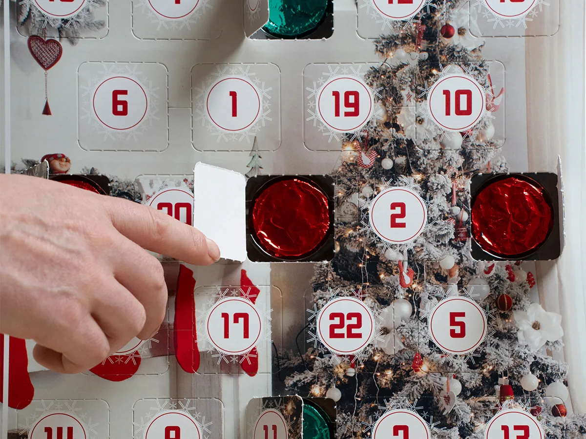 24-Day Custom Advent / Countdown Calendar with Custom Engraved Chocolate view 2