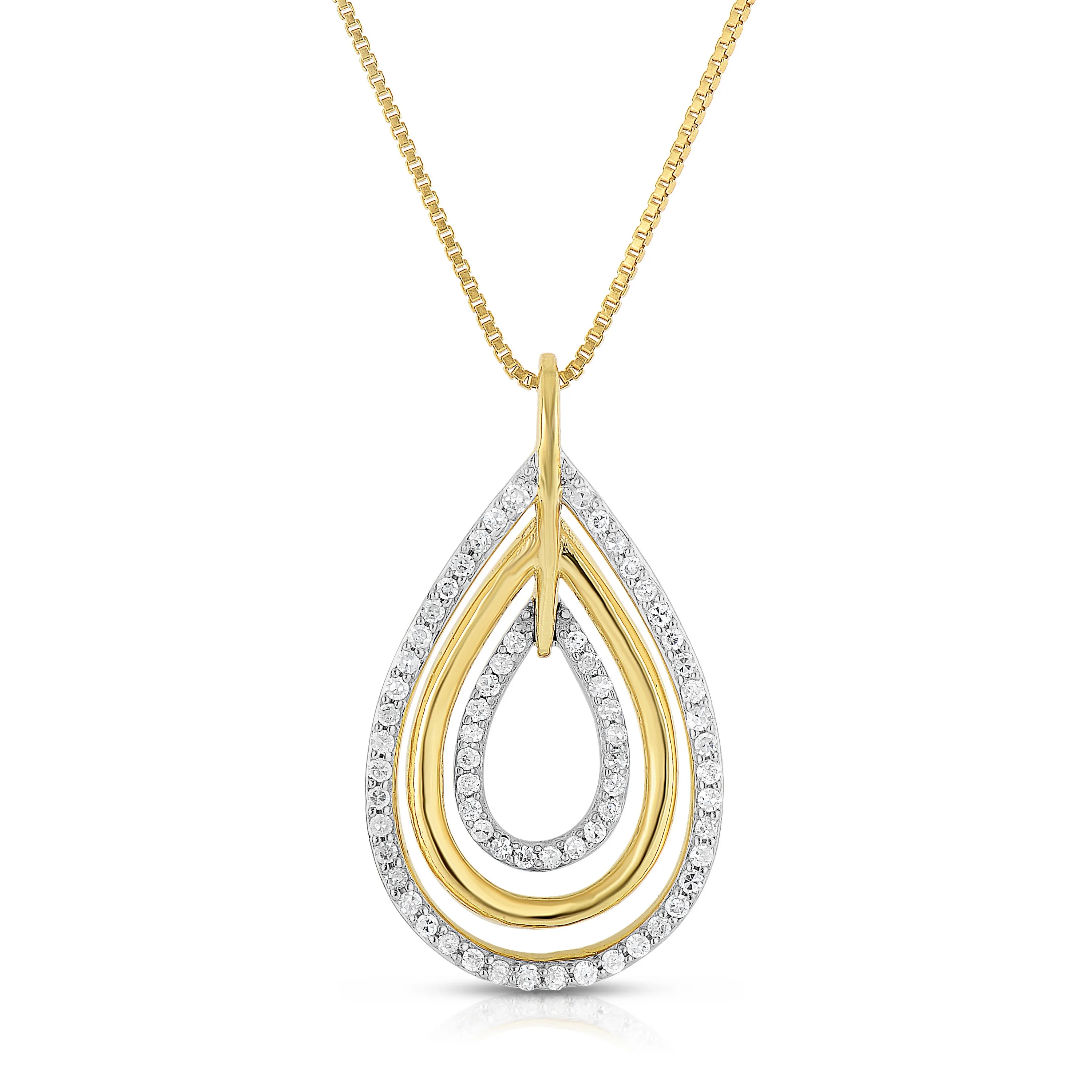 Jilco Inc Teardrop Pendant Diamond Necklace