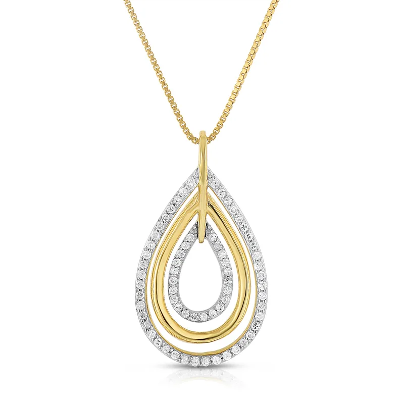Jilco Inc Teardrop Pendant Diamond Necklace