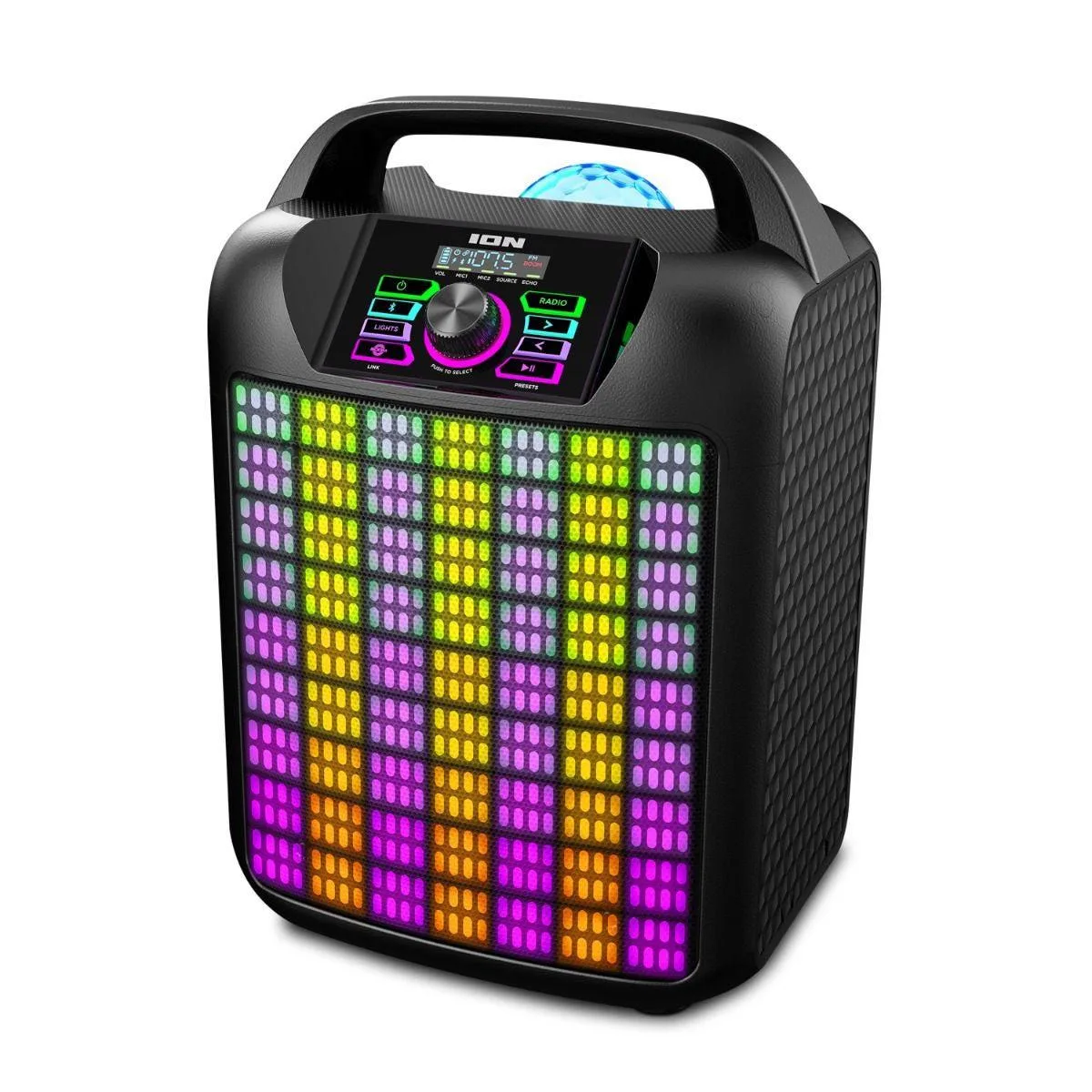 Ion Audio Party Rocker Max High Power Portable Speaker w/Customizable Theme Lights