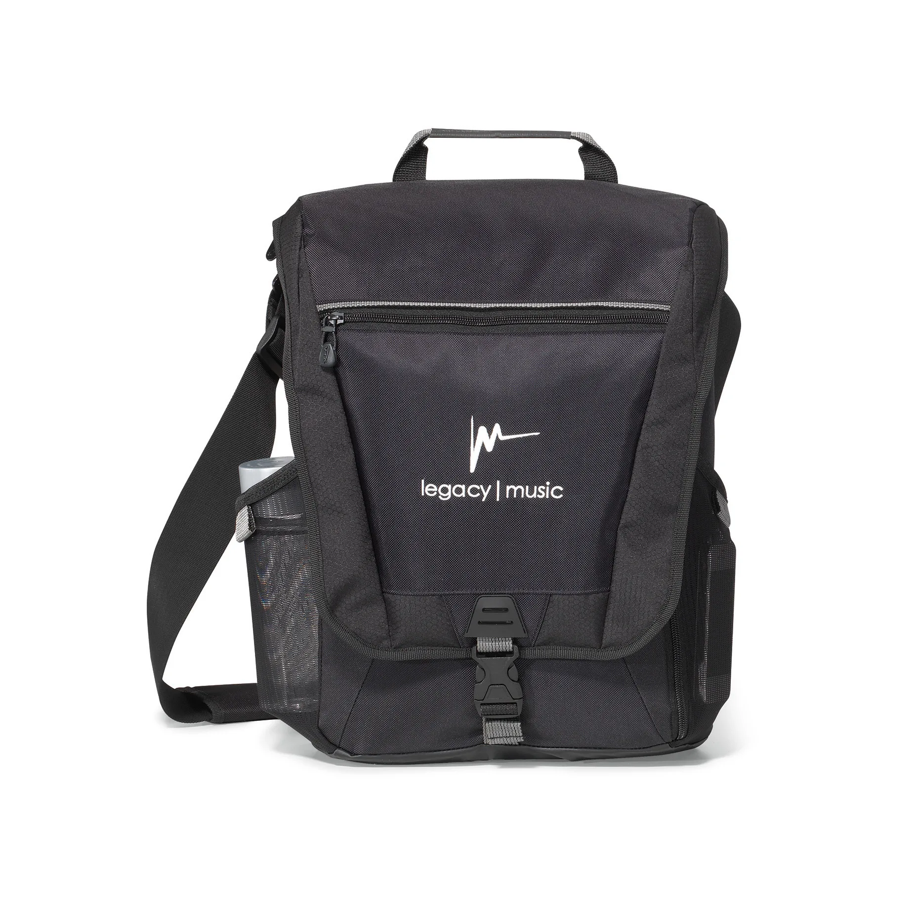 Vertex® Vertical Laptop Messenger Bag - Black