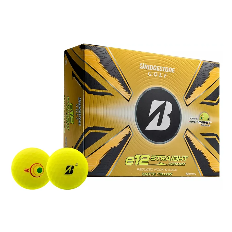 Bridgestone e12 Straight Golf Balls - Matte Yellow
