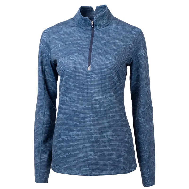 Cutter & Buck Traverse Camo Print Stretch Quarter Zip Womens Pullover view 3