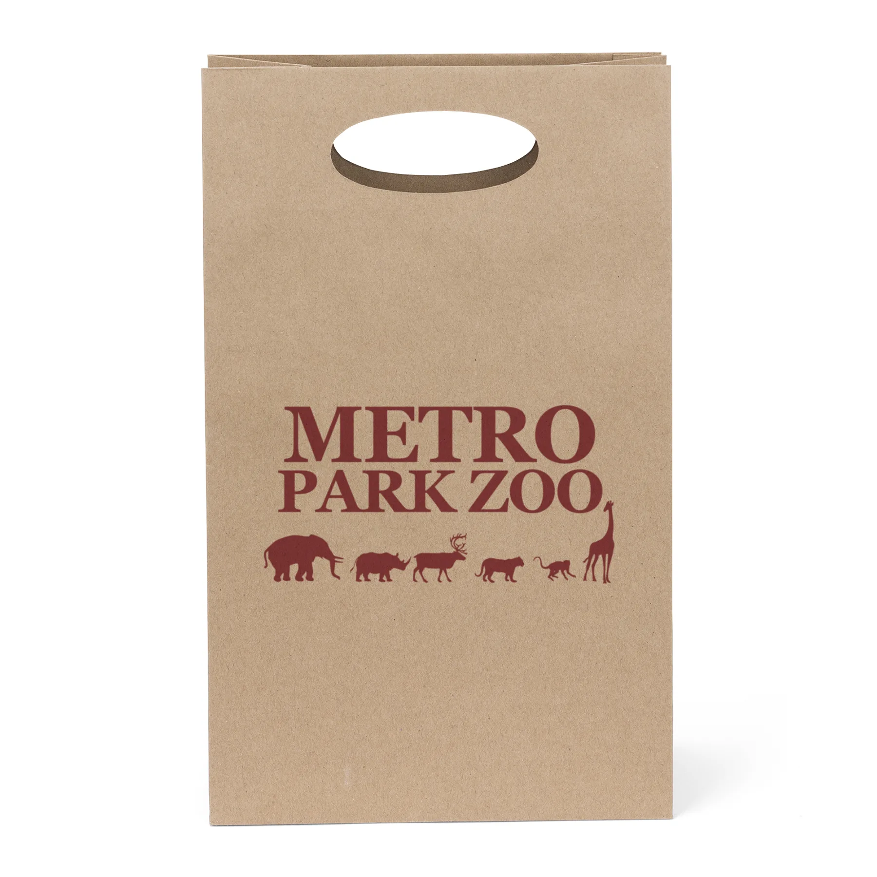Donna - Eco Die Cut Shoppers - Flexo Ink Print (8" x 4" x 13")