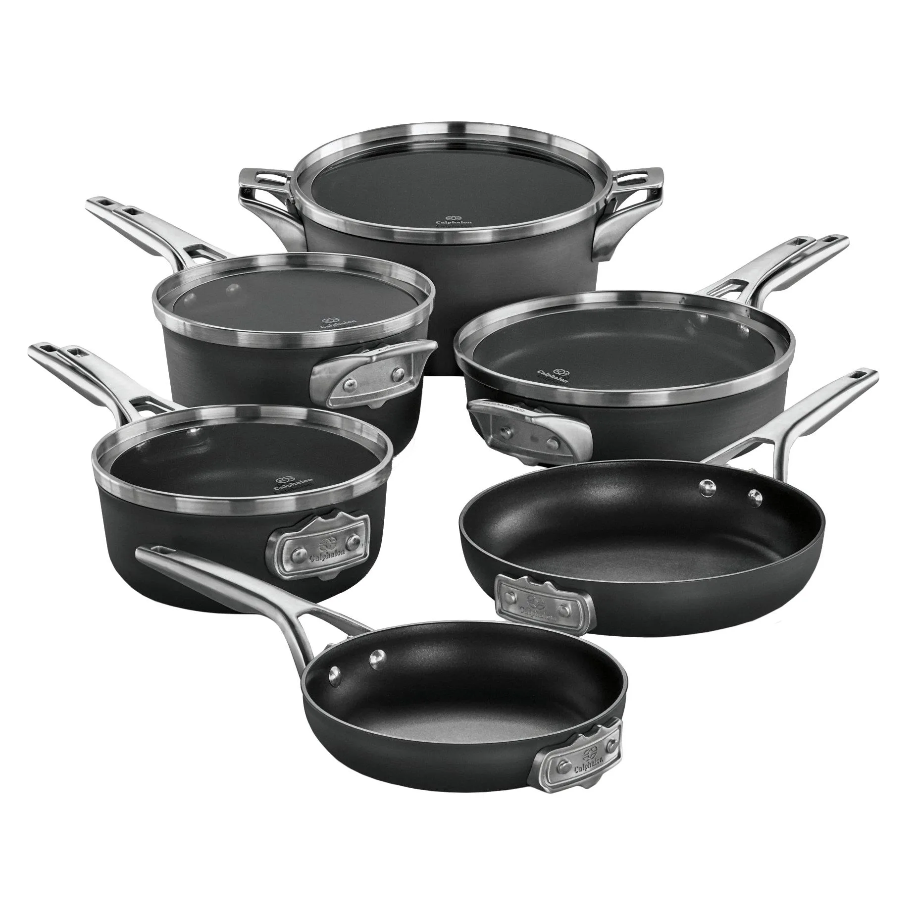 Calphalon Premier Space-Saving Stainless 10-Pc Set