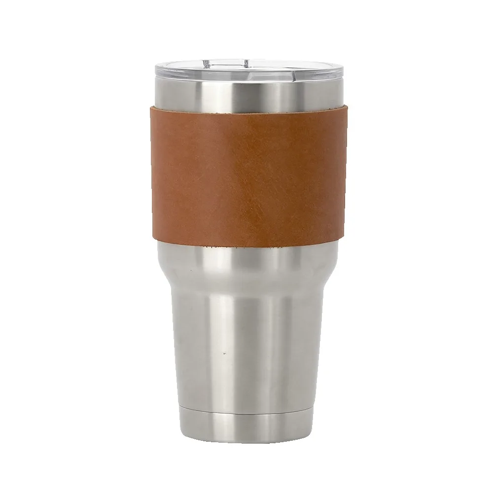 Huntsman Leather Tumbler Sleeve view 2