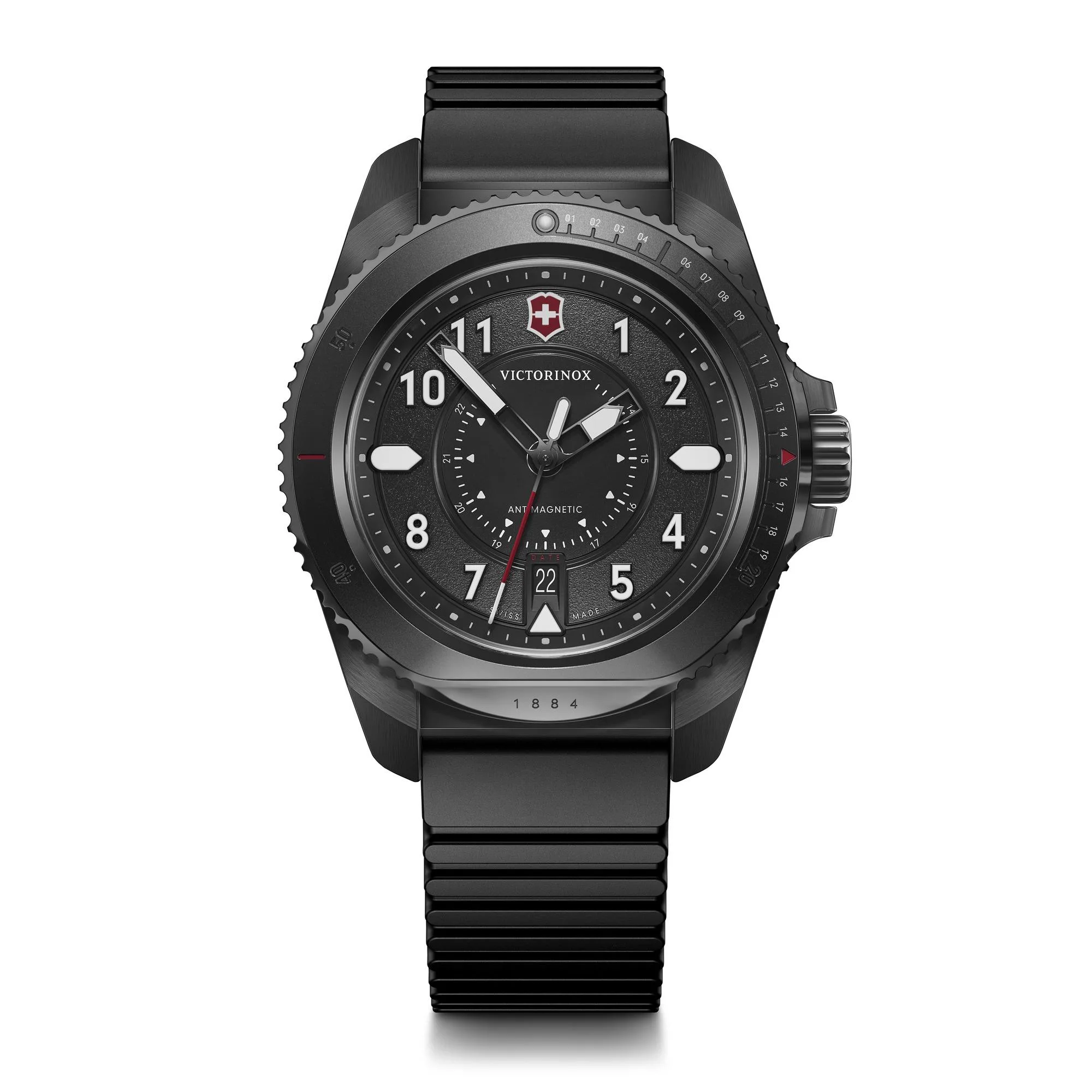 Victorinox Swiss Army Corporate Gifts Journey Ø43 Black Bezel Dial Rubber Strap Watch