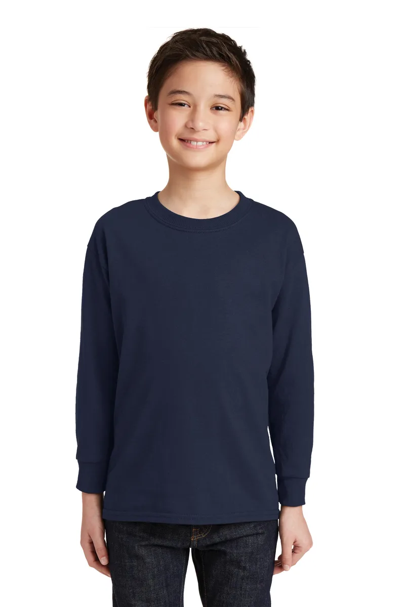 Gildan® Youth Heavy Cotton™ 100% Cotton Long Sleeve T-Shirt.