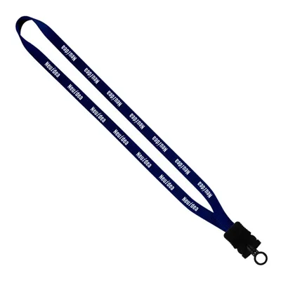 1/2" Smooth Nylon Lanyard with Snap-Buckle Release & O-Ring