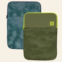 15" Portrait Laptop Sleeve (1000D RPET) — Red Zipper (PMS 207C)