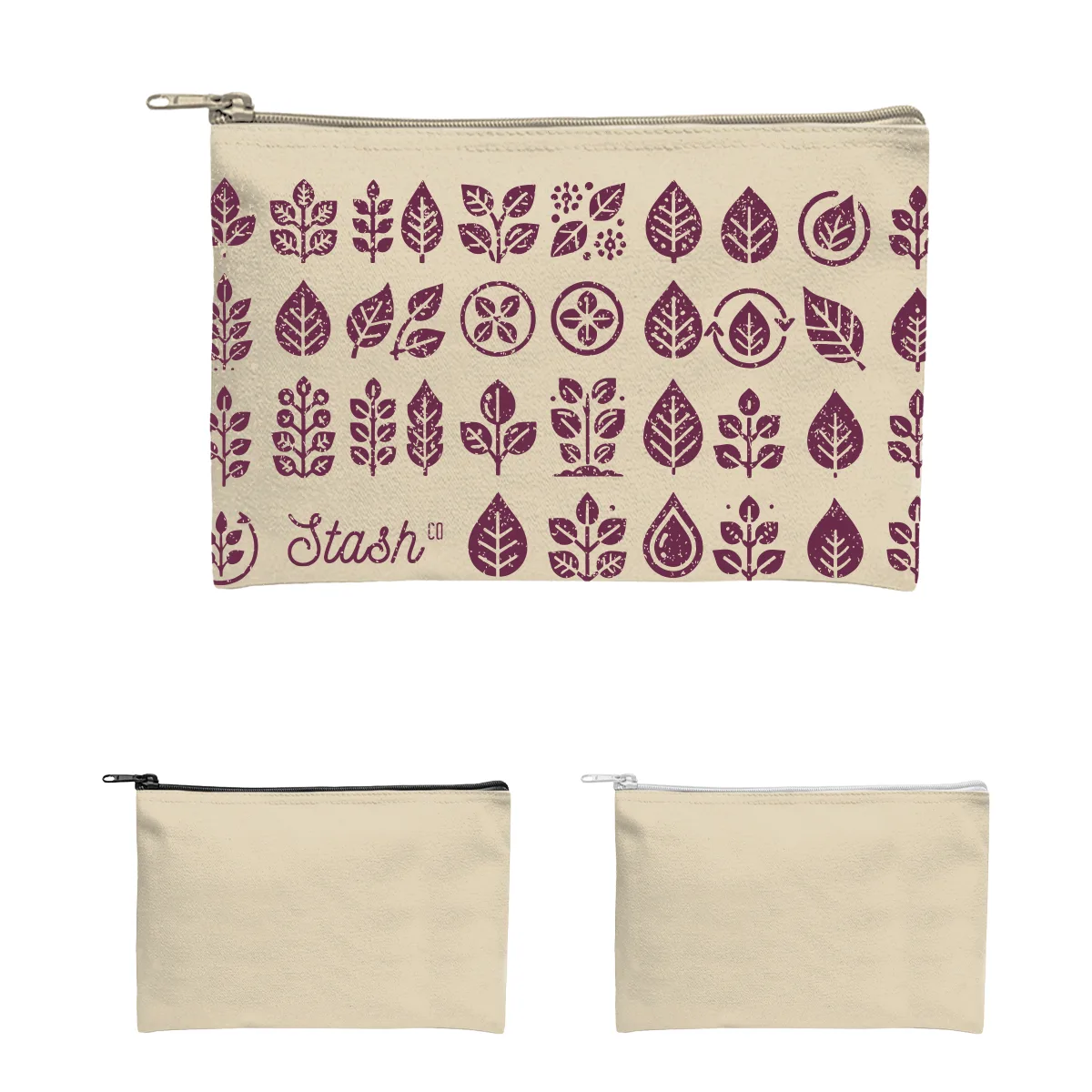 Recycled Canvas Zippered Pouch view 2