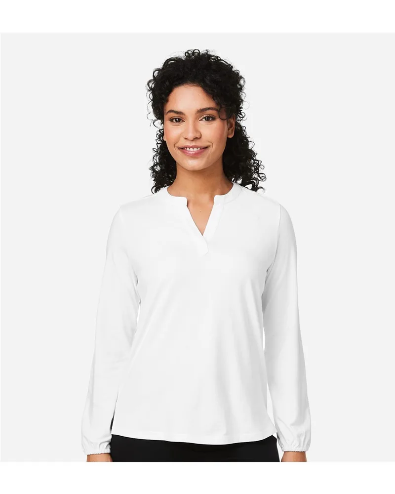 Devon and Jones® Women's Raleigh Half-Placket Knit Top view 2