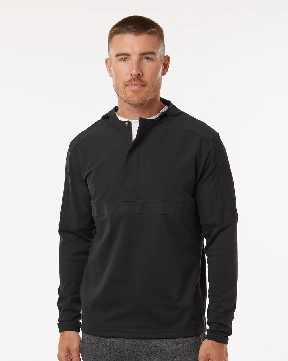 Adidas® Men's Half-Zip Hooded Anorak Jacket view 2