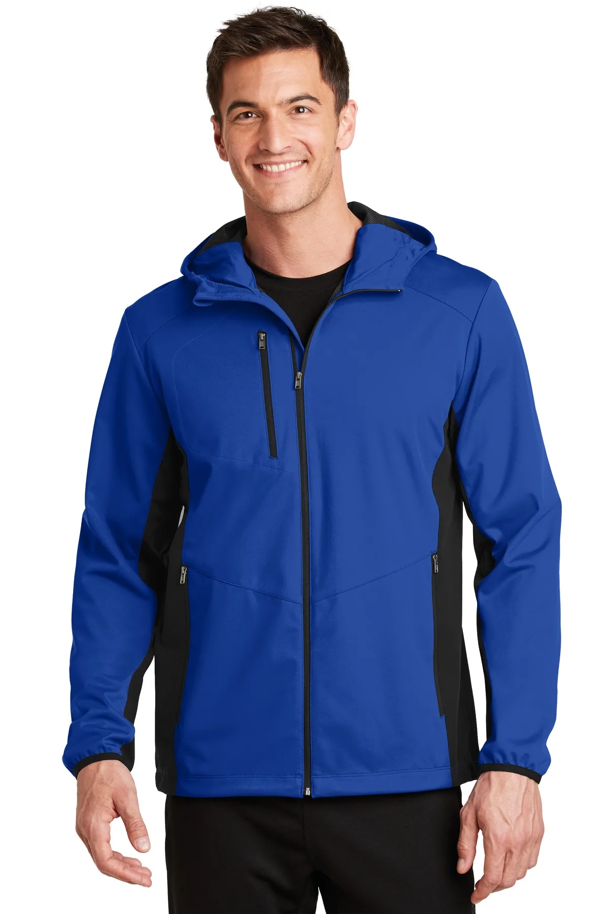 Port Authority® Active Hooded Soft Shell Jacket. view 3