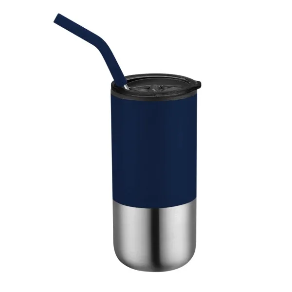 Destin 16oz Double Wall Tumbler w Straw view 3