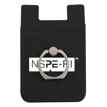 Silicone Phone Wallet w/Metal Ring Holder view 2